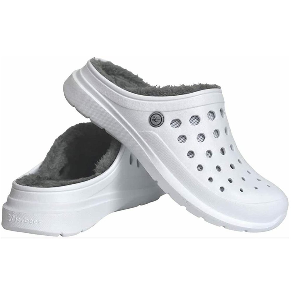 Joybees Cozy Lined Clog is a faux shearling-lined slipper that is extra cozy and